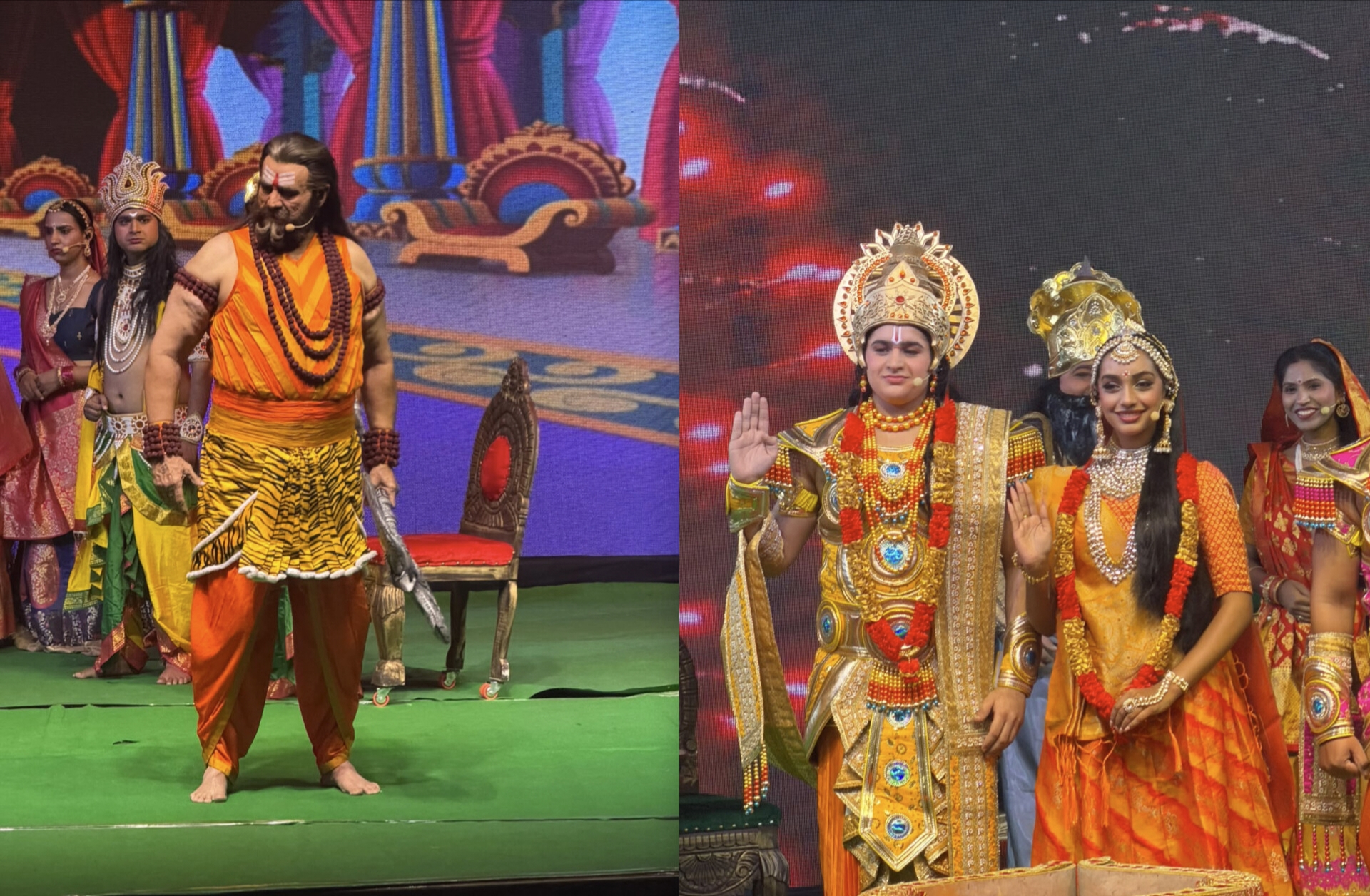 अयोध्या की रामलीला में पुनीत इस्सर के परशुराम अवतार ने बांधा समां, मिस यूनिवर्स इंडिया काजिया लिज मेजो बनीं माता
